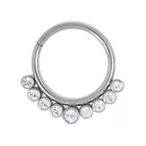 9 Bezel-Set Jewelled Hinged Ring