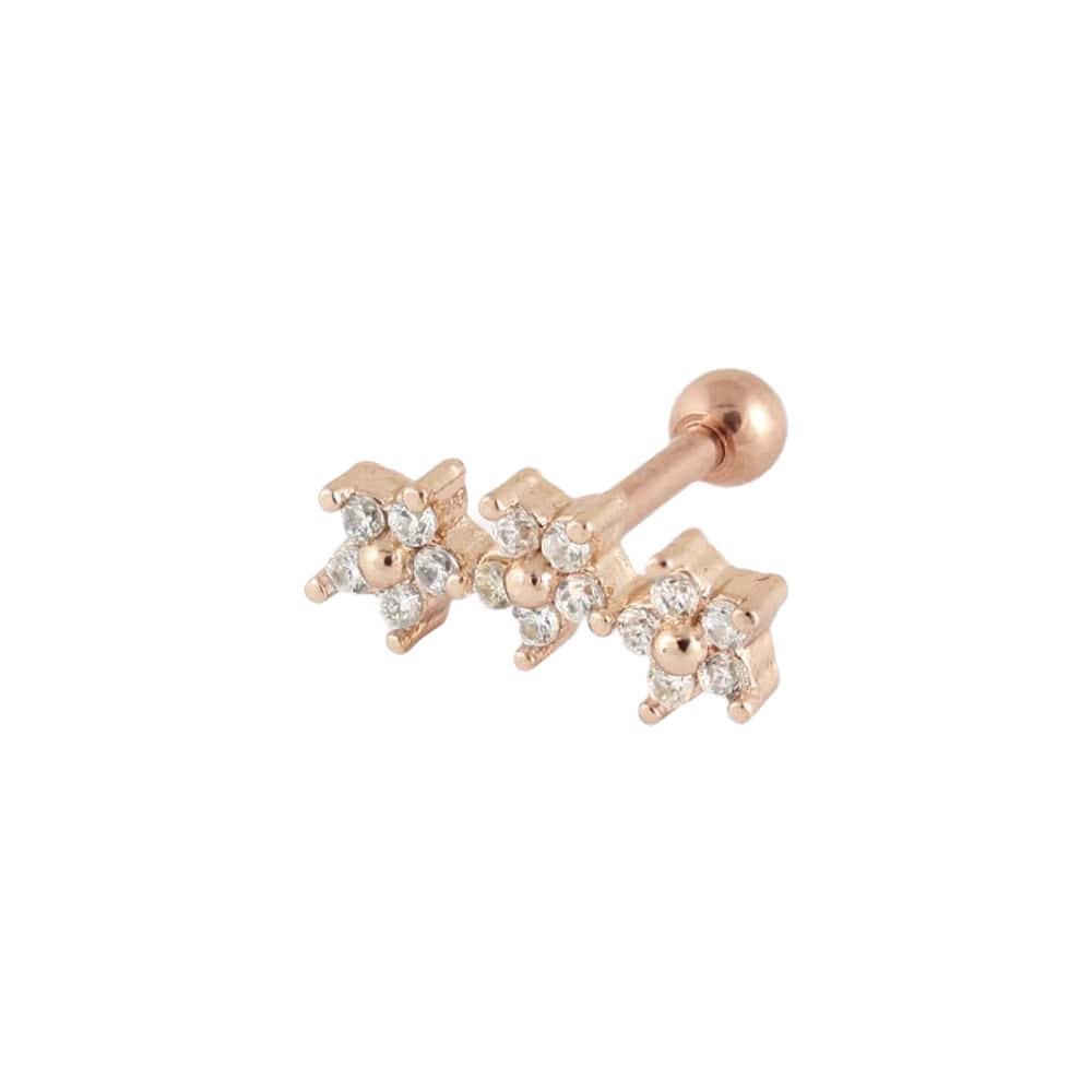 Rose Gold Triple Flower