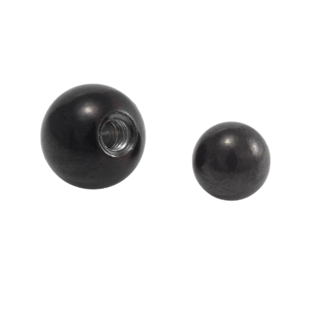 Black Titanium Threaded Balls