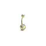 Gold Titanium Double Jewelled Bananabell