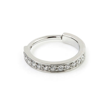 Hinged Jewelled Pavé Conch Ring