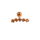 Rose Gold Jewelled Barbell