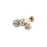 Rose Gold Triple Gem